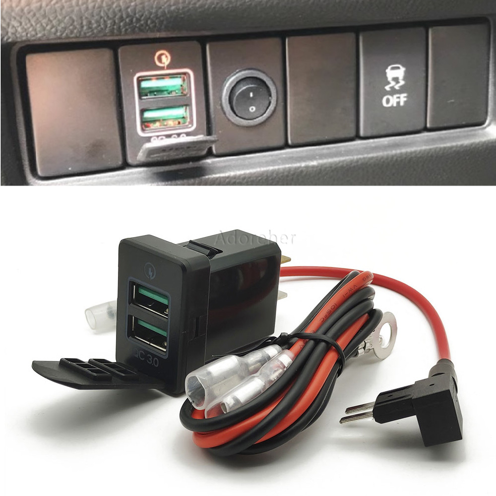 Phone Accessories Red - Cargador de coche LED rojo con