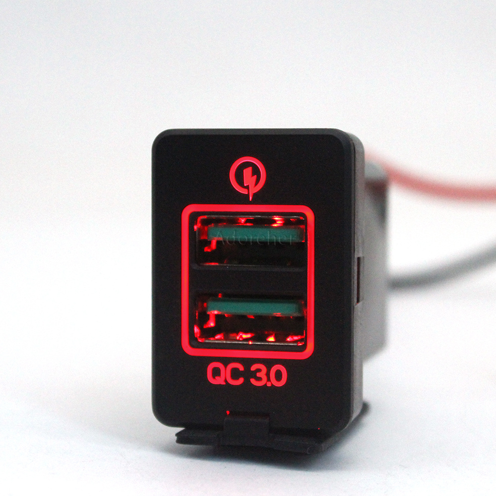 Cargador de coche LED rojo con - Phone Accessories Red reseña y precio