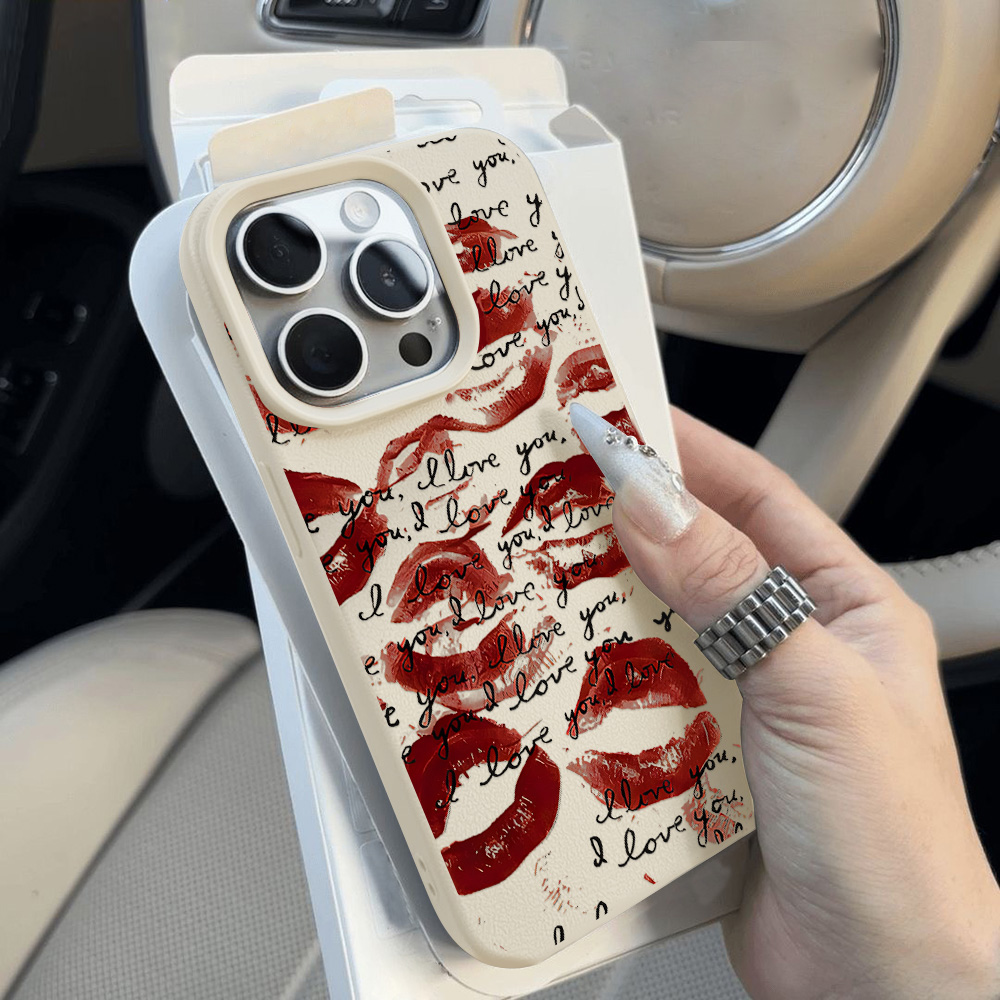 Funda de teléfono de cuero con - Phone Accessories Red reseña y precio