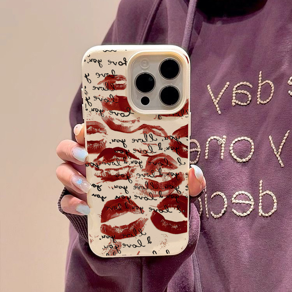 Funda de teléfono de cuero con - Phone Accessories Red reseña y precio