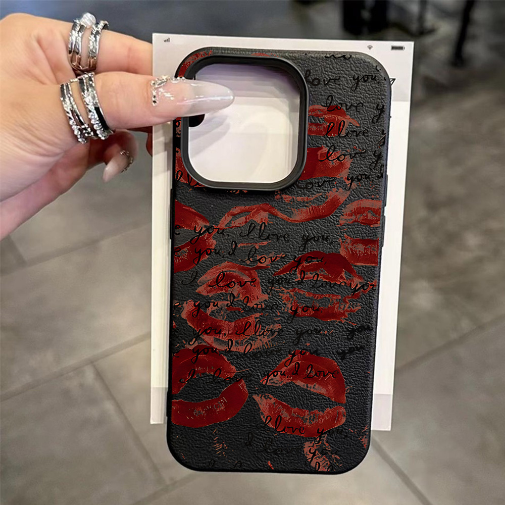 Funda de teléfono de cuero con - Phone Accessories Red reseña y precio