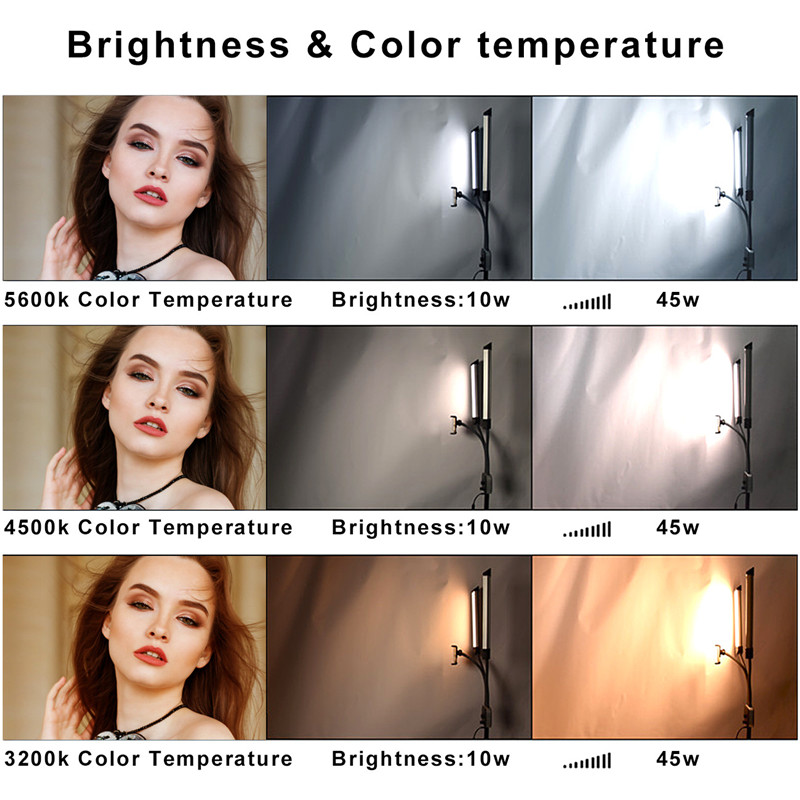 Luz LED de vídeo de 45W, luz L - Led Strip Selfie reseña y precio